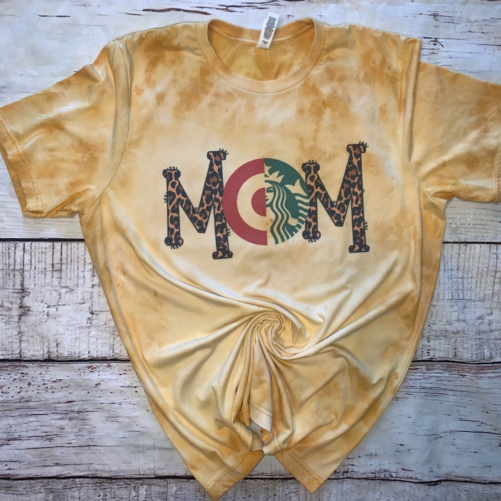 SOLd.  Sips & Trips MOM Bleached Tee